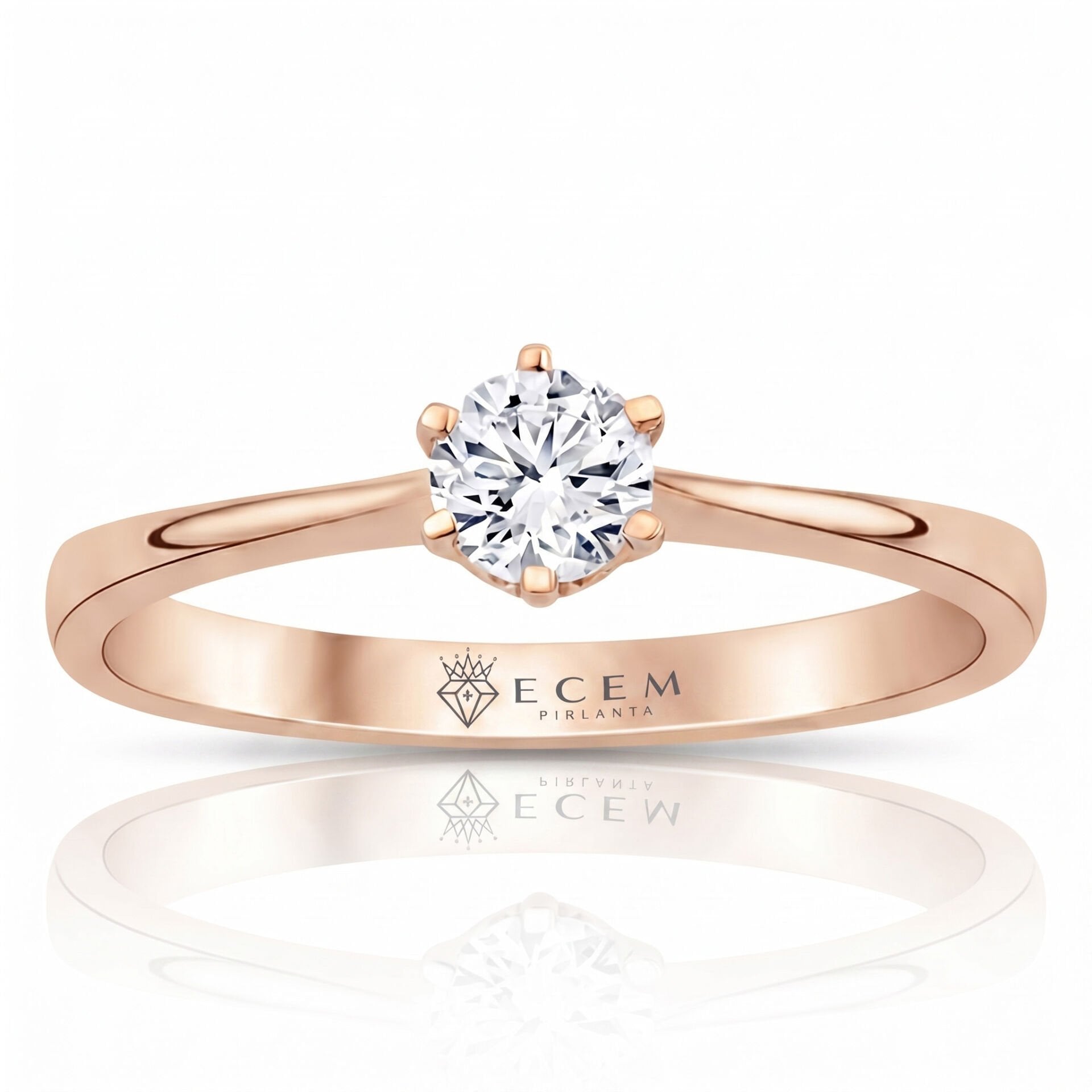 0.40 Carat E VS Lab Diamond Solitaire Rose Gold Ring