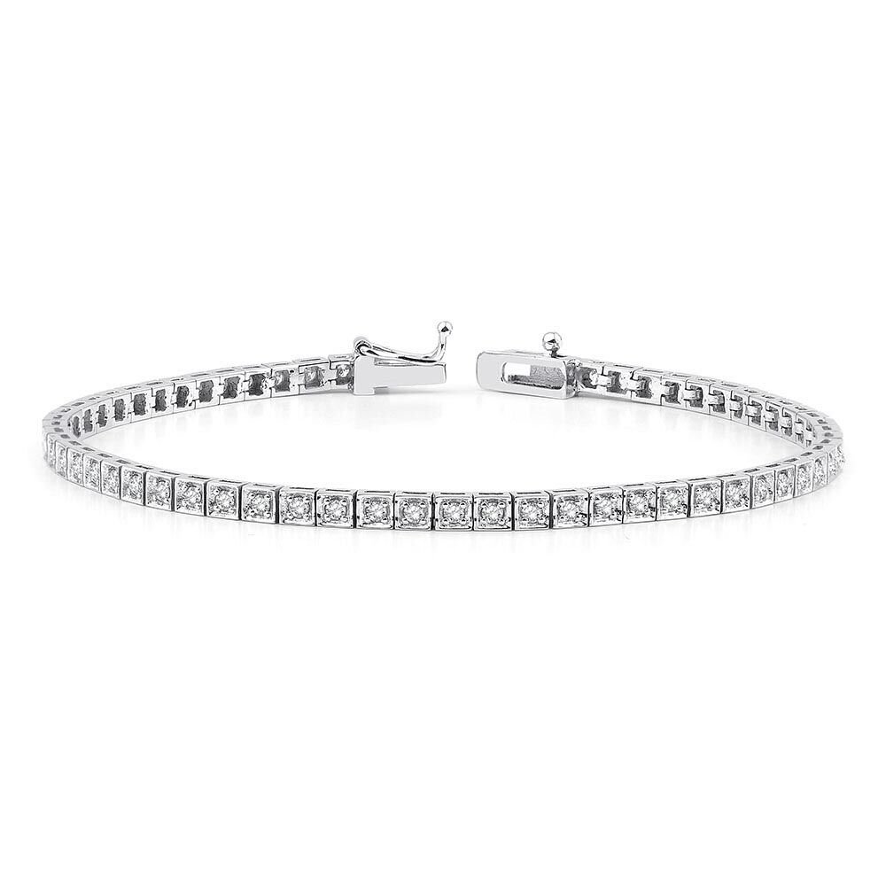 1.50 Karat Laboratuvar Pırlanta SuYolu Bileklik