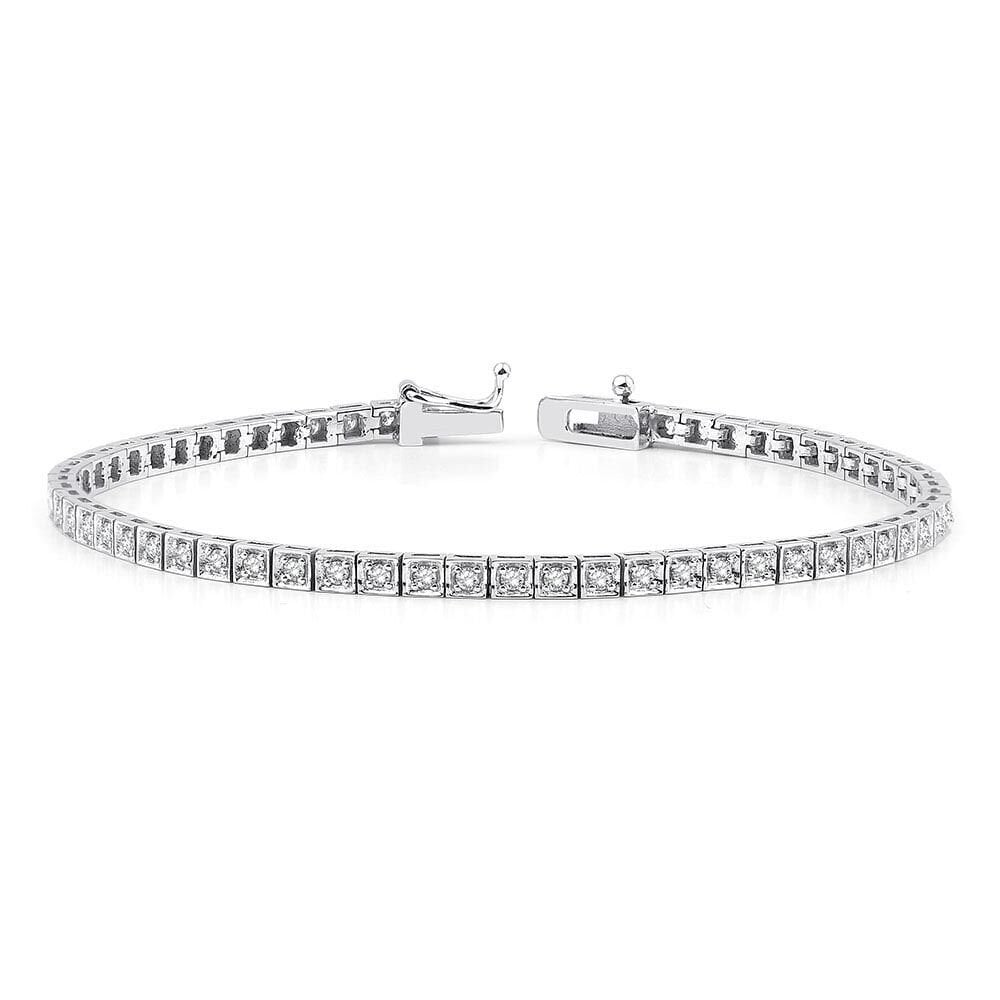 1.50 Karat Laboratuvar Pırlanta SuYolu Bileklik