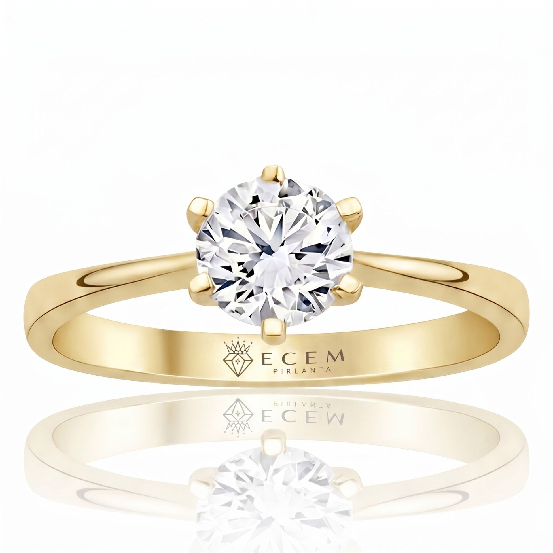 1.50 Carat D VS Lab. Diamond Solitaire Yellow Gold Ring