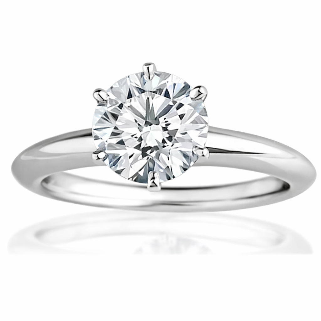 4.00 Karat E VS1 Laboratuvar Pırlanta Tektaş Yüzük