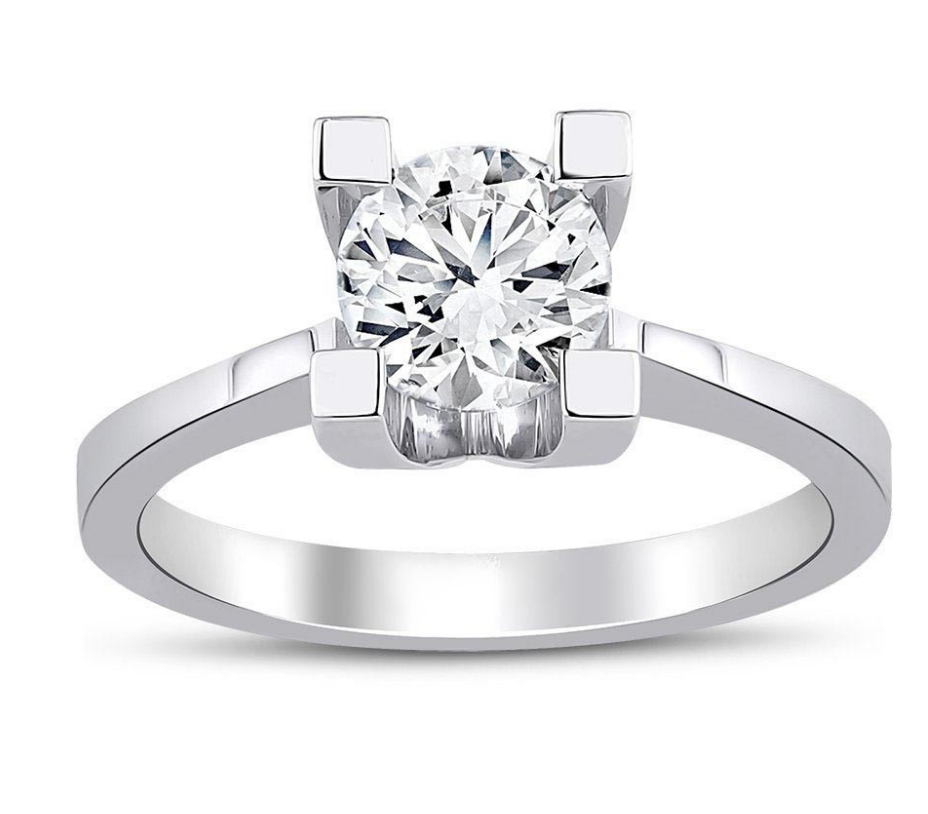 1.00 Karat E VS1 Laboratuvar Pırlanta Tektaş Yüzük