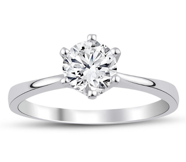 1.00 Karat E VS1 Laboratuvar Pırlanta Tektaş Yüzük