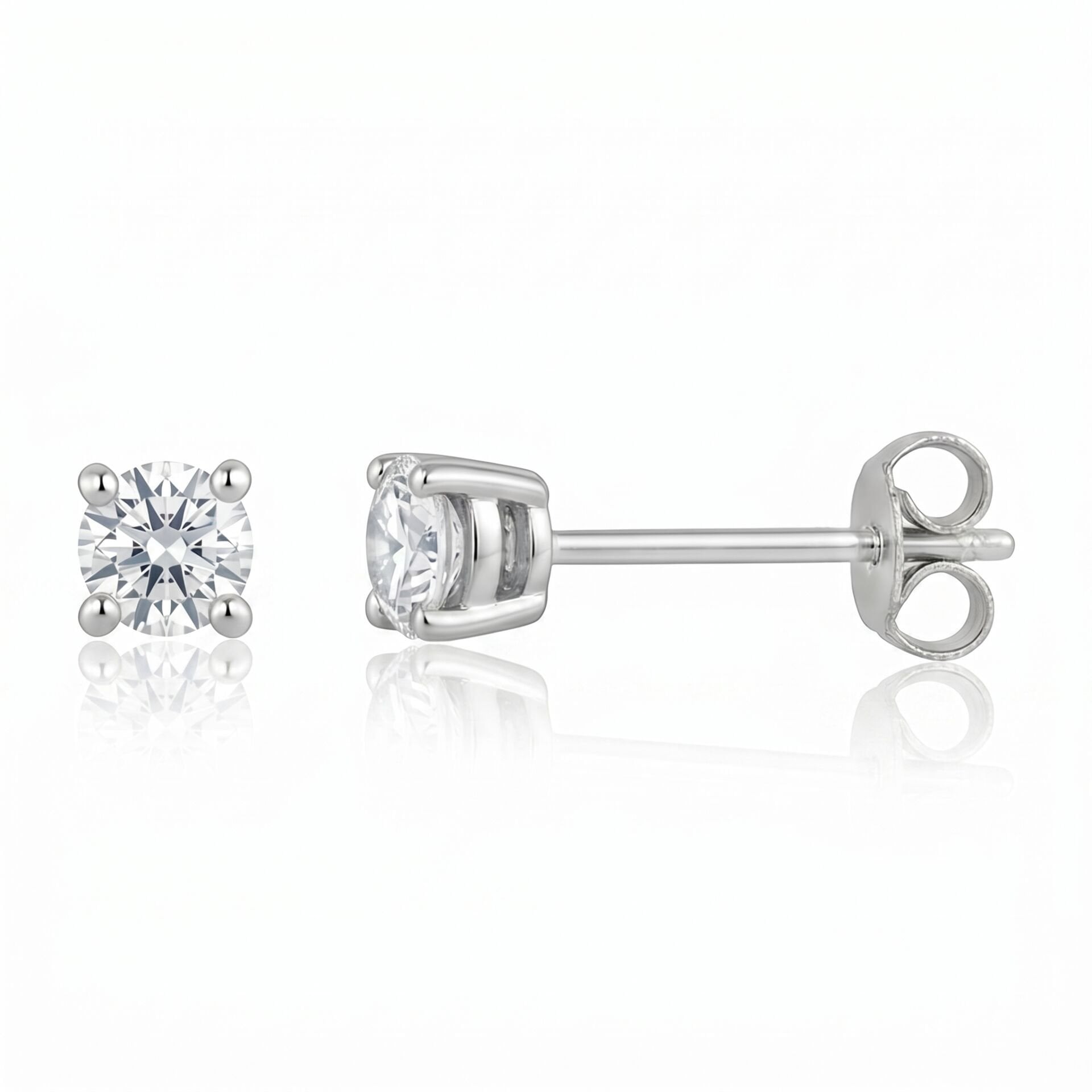 1.40 Carat E VS Lab. Diamond Solitaire Earring