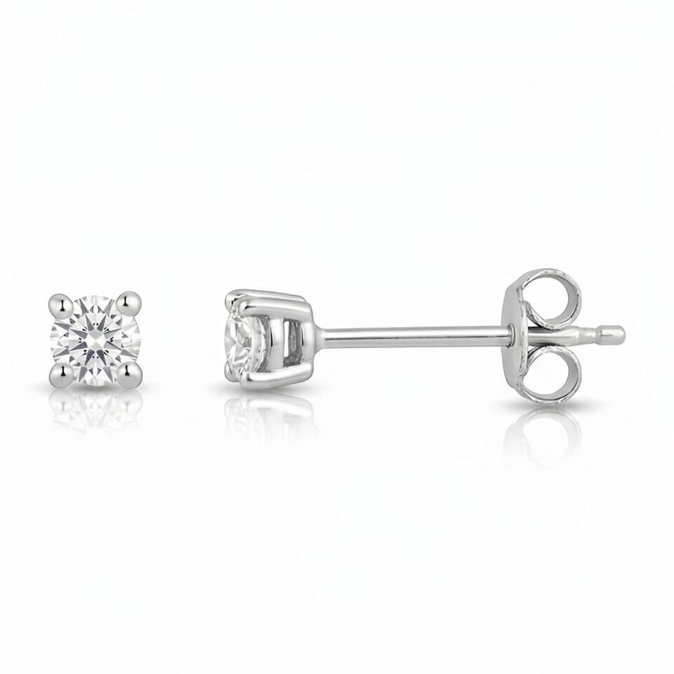 1.00 Carat E VS Lab. Diamond Solitaire Earring