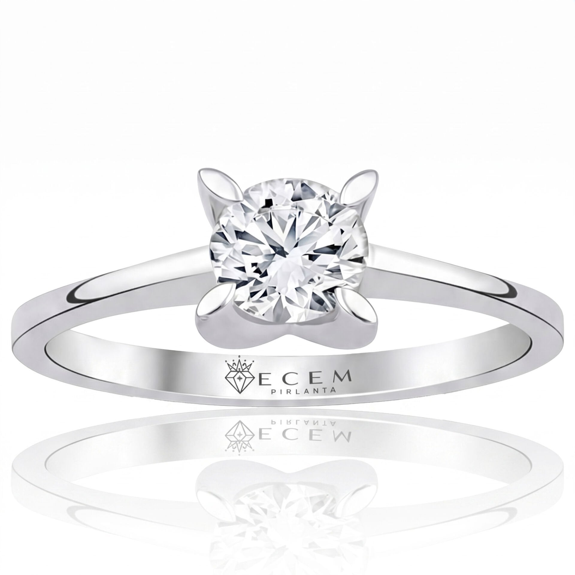 0.90 Carat E VS1 Lab-Diamond Solitaire Ring