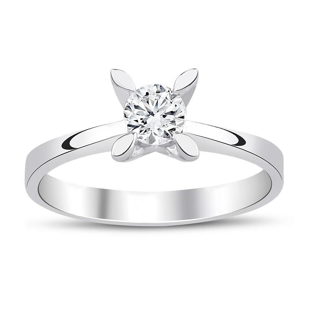 0.80 Karat E VS1 Laboratuvar Pırlanta Tektaş Yüzük