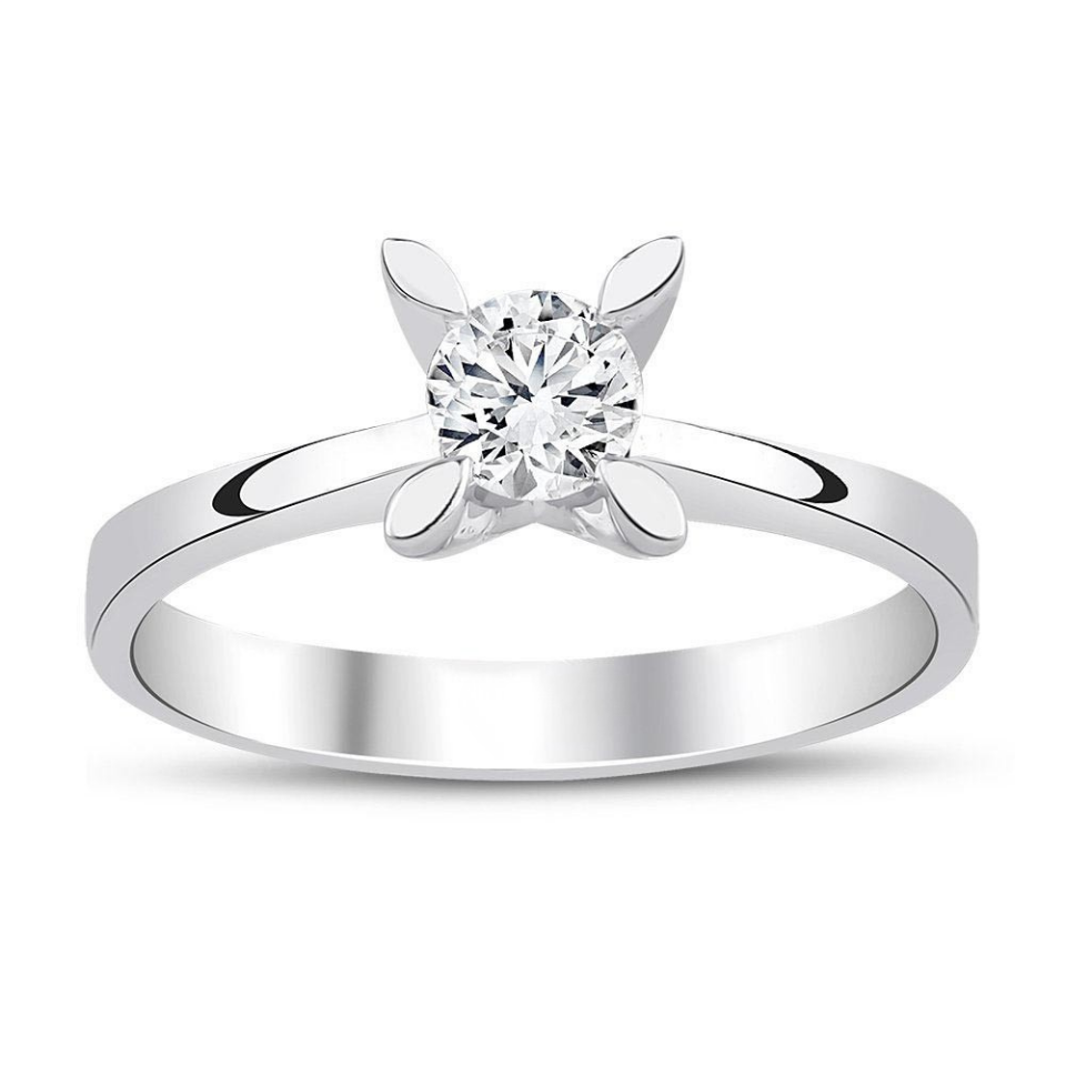 0.80 Karat E VS1 Laboratuvar Pırlanta Tektaş Yüzük