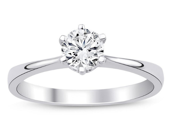 0.80 Karat E VS1 Laboratuvar Pırlanta Tektaş Yüzük