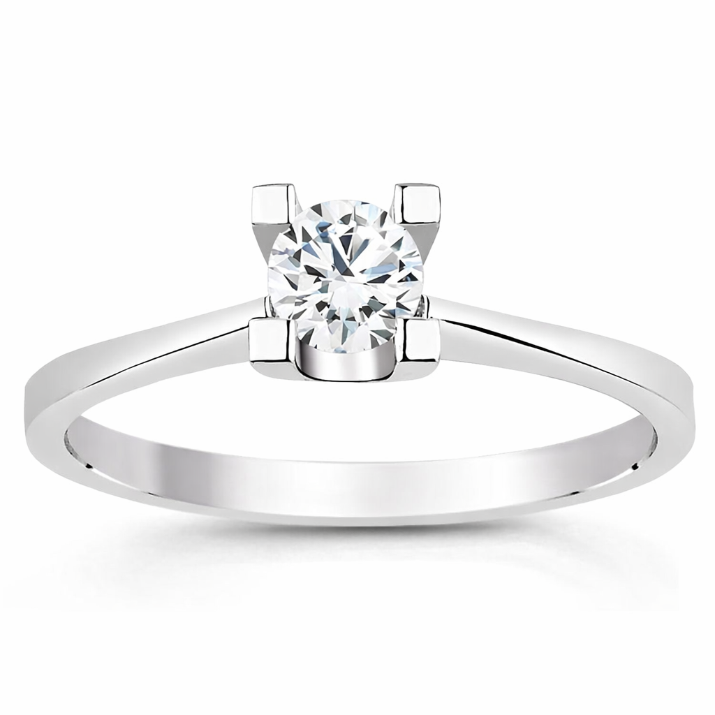 0.70 Karat E VS1 Laboratuvar Pırlanta Tektaş Yüzük