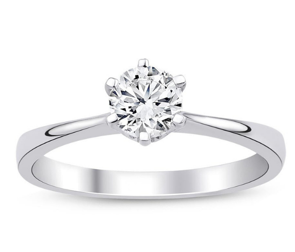 0.70 Karat E VS1 Laboratuvar Pırlanta Tektaş Yüzük