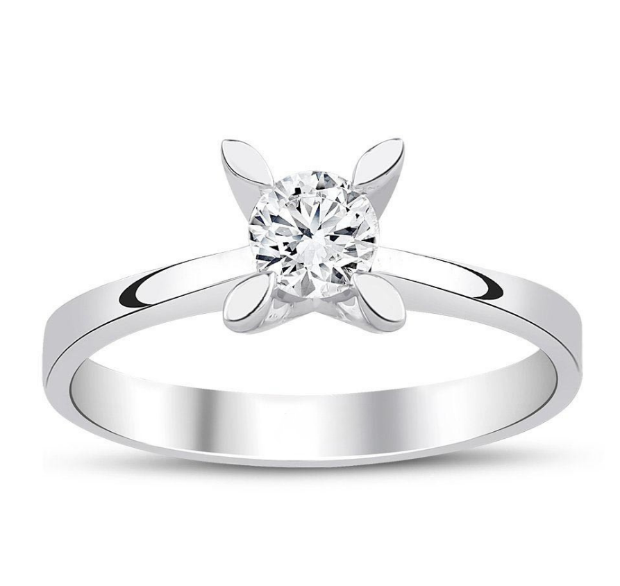 0.60 Karat E VS1 Laboratuvar Pırlanta Tektaş Yüzük