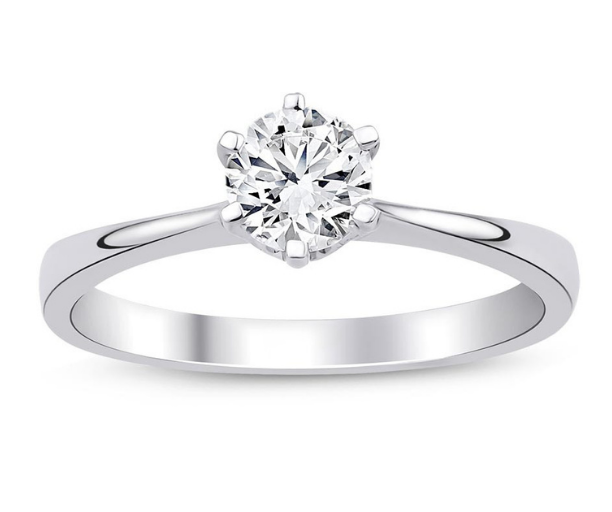 0.60 Karat E VS1 Laboratuvar Pırlanta Tektaş Yüzük