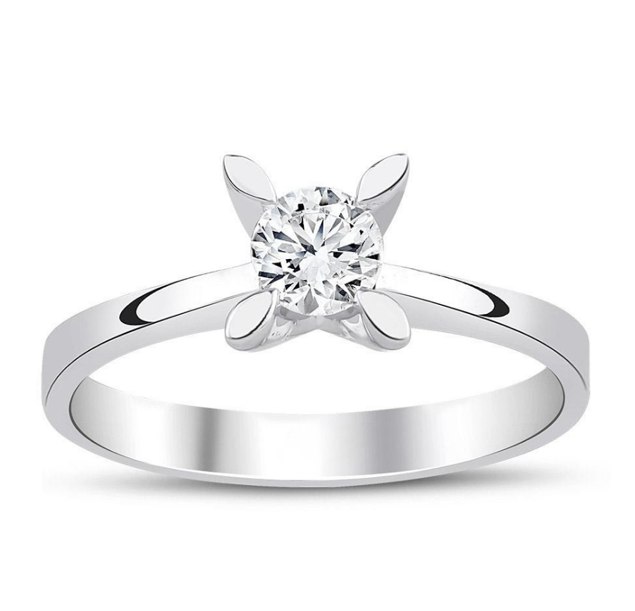 0.50 Karat E VS1 Laboratuvar Pırlanta Tektaş Yüzük