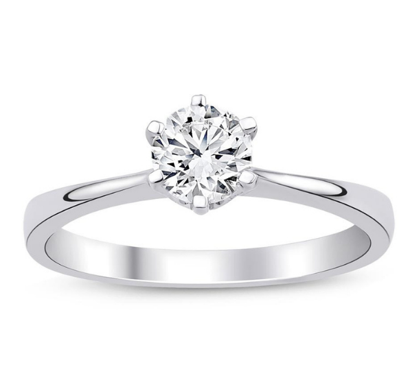 0.50 Karat E VS1 Laboratuvar Pırlanta Tektaş Yüzük