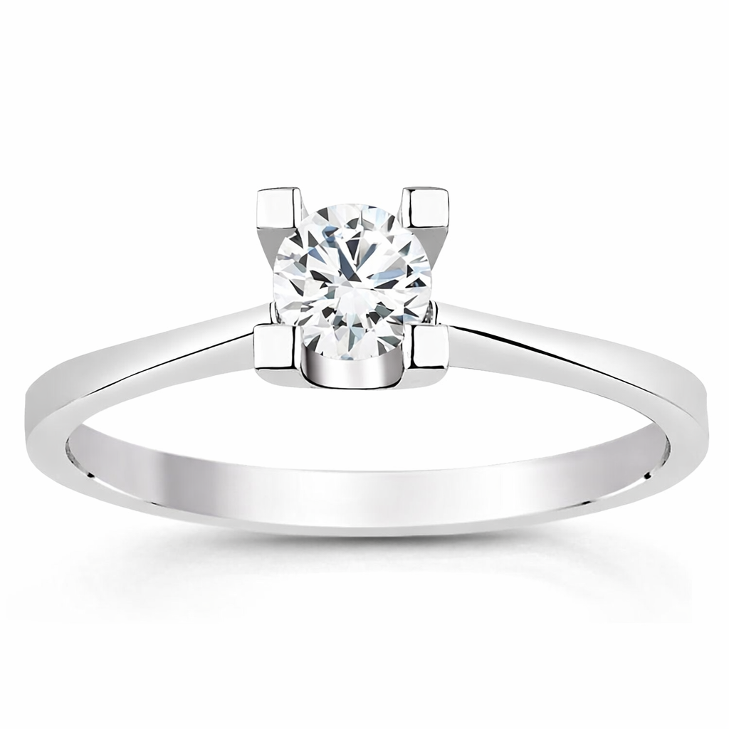 0.40 Karat E VS1 Laboratuvar Pırlanta Tektaş Yüzük