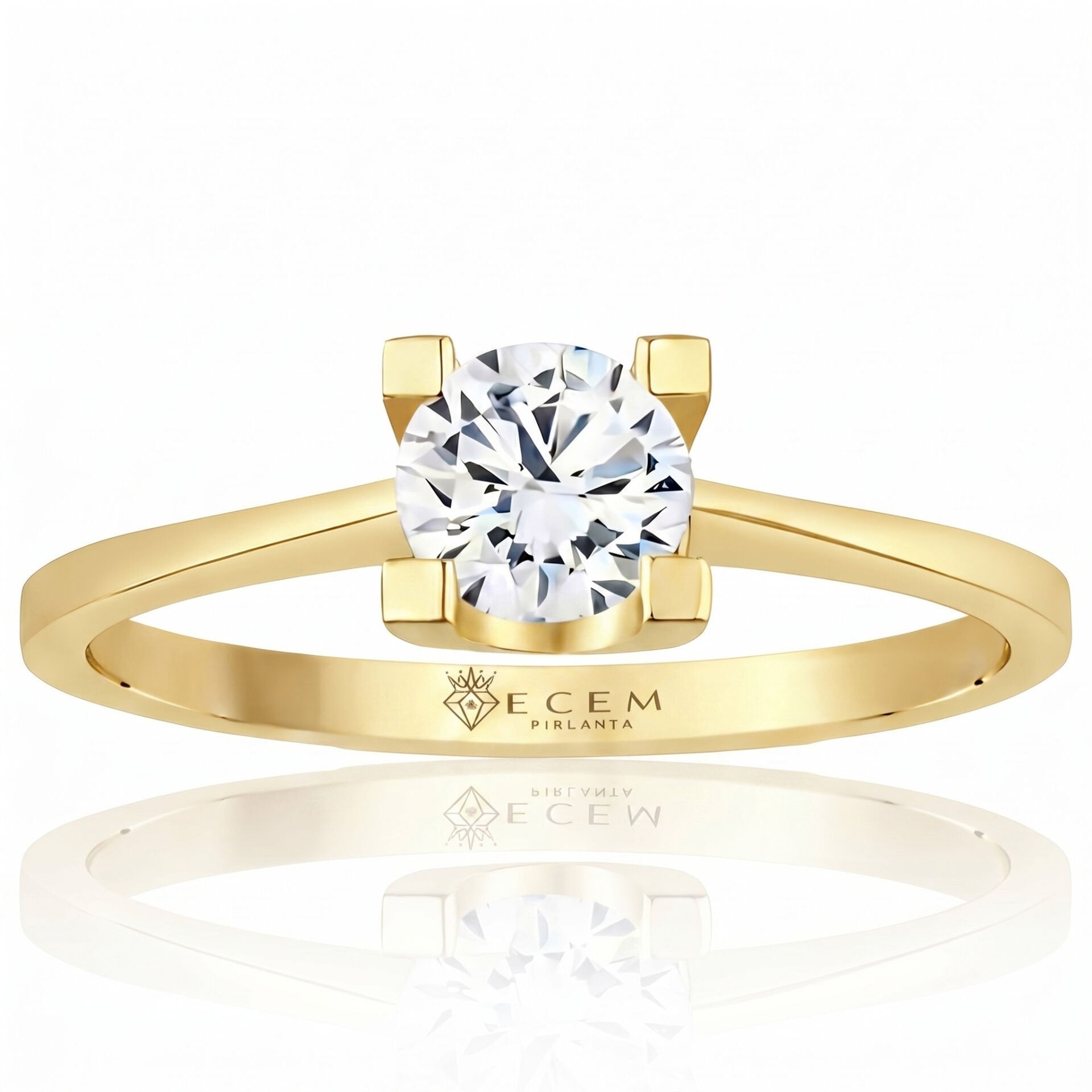 2.00 Carat D VS Lab. Diamond Solitaire Yellow Gold Ring