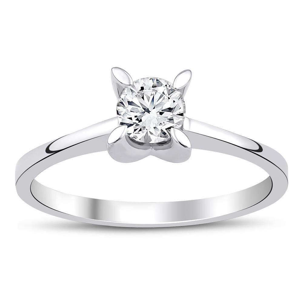 0.40 Karat E VS1 Laboratuvar Pırlanta Tektaş Yüzük