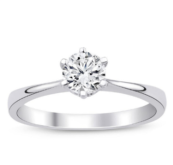 0.40 Karat E VS1 Laboratuvar Pırlanta Tektaş Yüzük