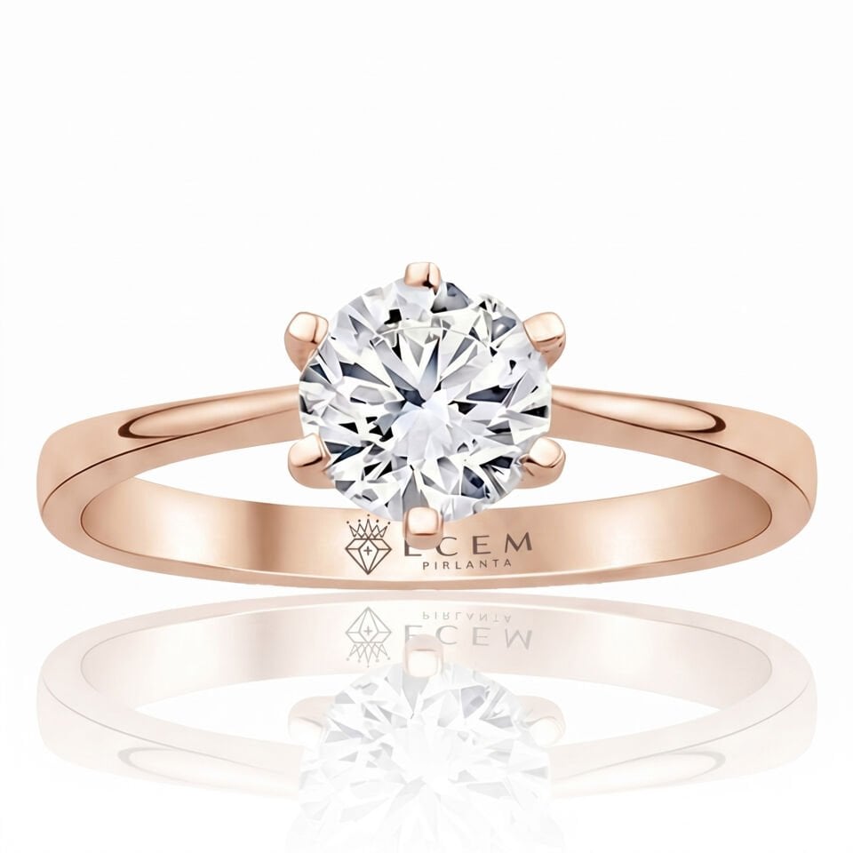 3.00 Carat D VS Lab. Diamond Solitaire Rose Gold Ring