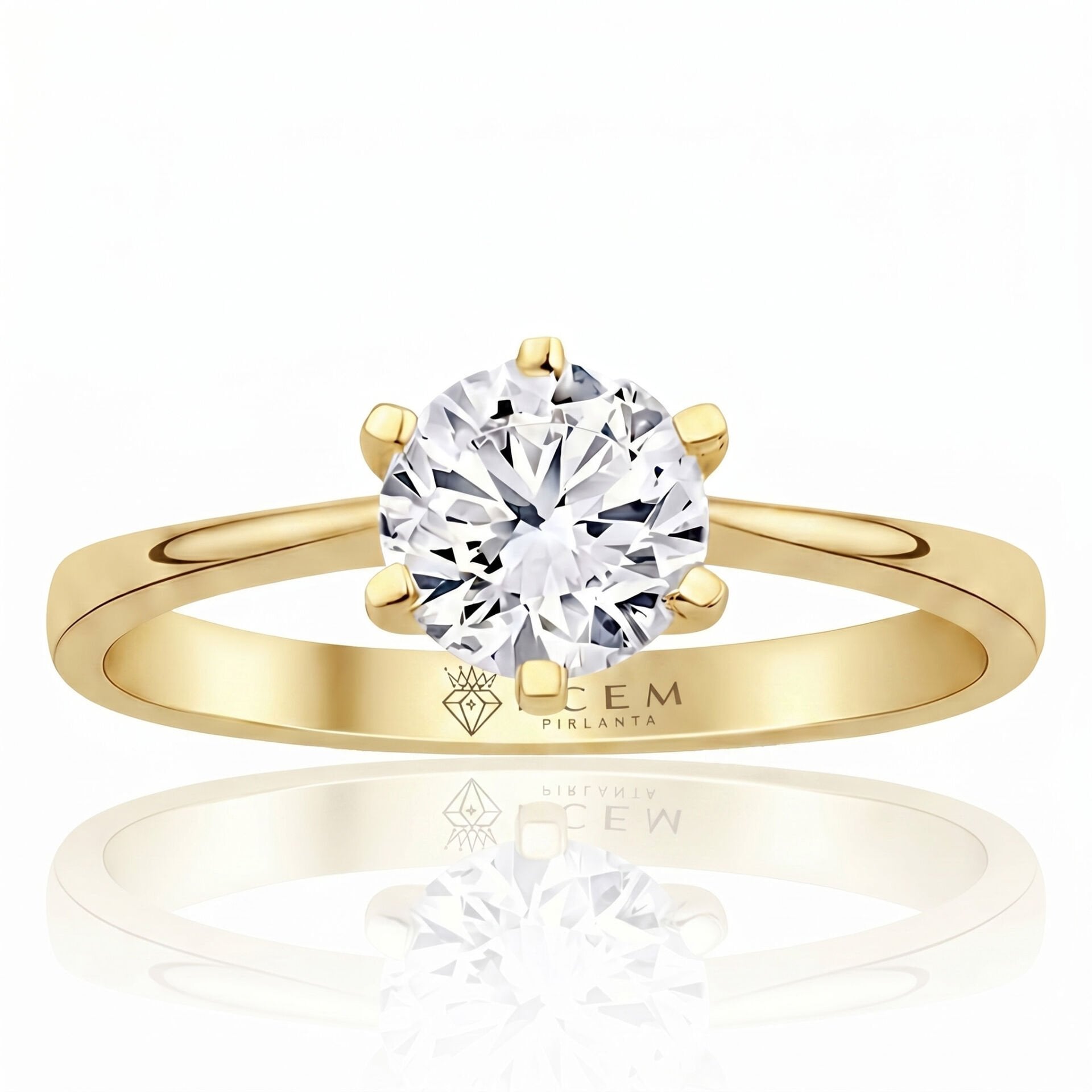 4.00 Carat D VS Lab. Diamond Solitaire Yellow Gold Ring